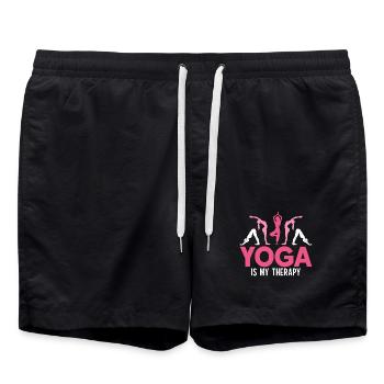 Yoga-Meditationstraining Yoga-Liebhaber-Yoga-Kurs - Badeshorts - Schwarz - Vorne - AI Model Male 185 light (185cm)