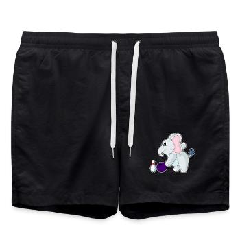 Elefant Bowling Bowlingkugel Pin - Badeshorts - Schwarz - Vorne - AI Model Male 185 light (185cm)