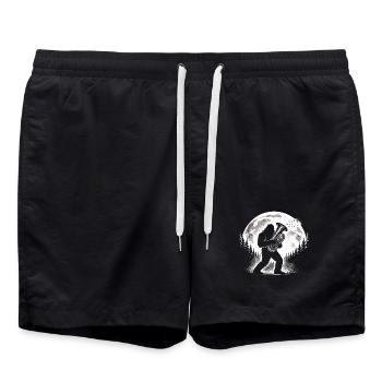 Bigfoot tuba player - Swim Trunks - black - Front - AI Model Male 185 light (185cm)