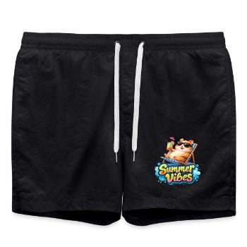 Hamster Summer Vibes - Swim Trunks - black - Front - AI Model Male 185 light (185cm)