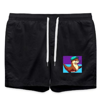 otter - Swim Trunks - black - Front - AI Model Male 185 light (185cm)