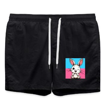 lapin - Short de bain - noir - Devant - AI Model Male 185 light (185cm)