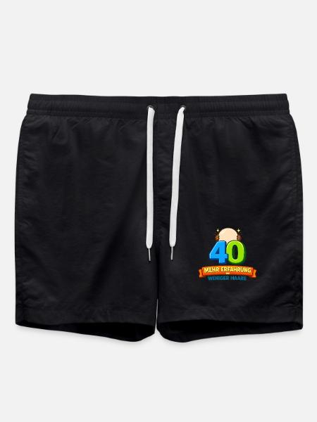40 More experience Less hair - Swim Trunks - black