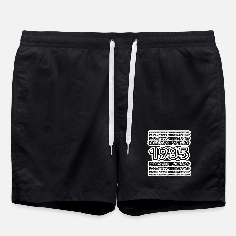 Year 1985 - Swim Trunks - black