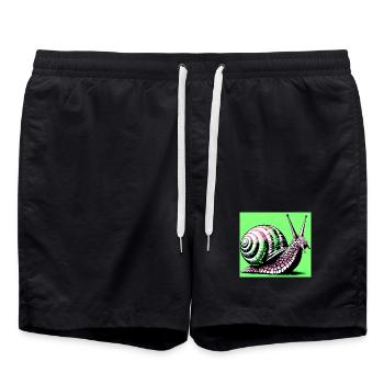 Escargot - Short de bain - noir - Devant - AI Model Male 185 light (185cm)