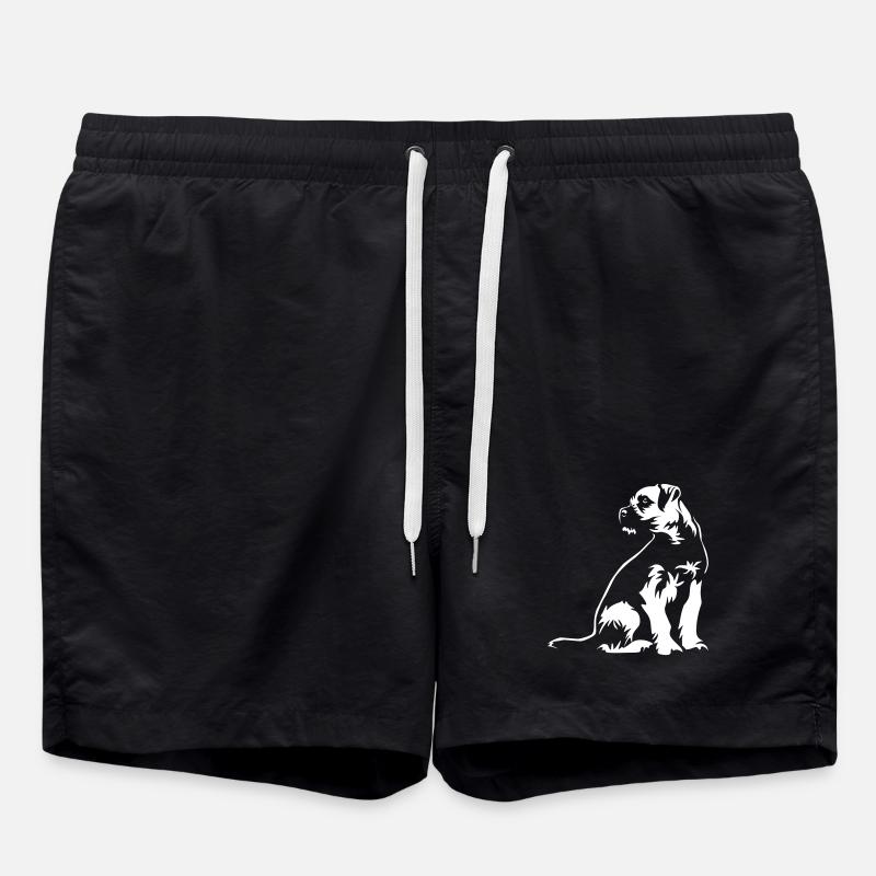 Border Terrier "Black Edition" - Swim Trunks - black