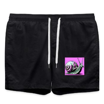 Escargot - Short de bain - noir - Devant - AI Model Male 185 light (185cm)