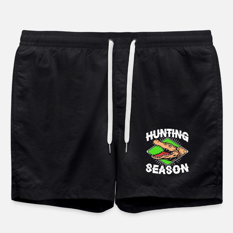 Krokodil Jagd - Badeshorts - Schwarz