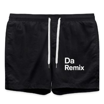 Da Remix (Bavarian for "The Remix") - Swim Trunks - black - Front - AI Model Male 185 light (185cm)