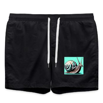 Escargot - Short de bain - noir - Devant - AI Model Male 185 light (185cm)