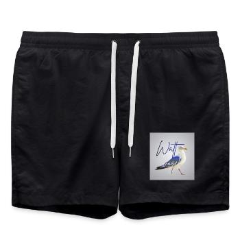 Wattvogel_3 - Short de bain - noir - Devant - AI Model Male 185 light (185cm)
