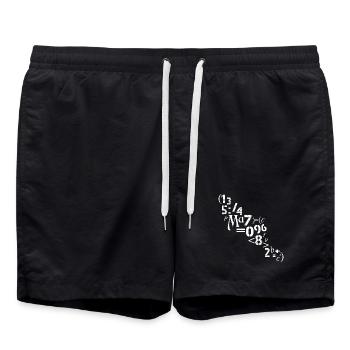 Mathematician Teacher Numbers Sign Analyst - Swim Trunks - black - Front - AI Model Male 185 light (185cm)