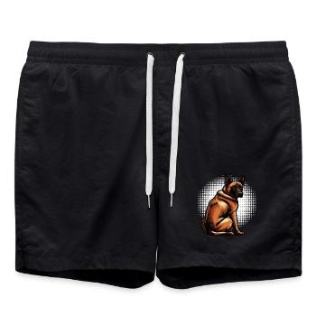Malinois Belgian Shepherd Malinois Owner - Swim Trunks - black - Front - AI Model Male 185 light (185cm)