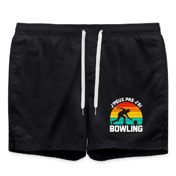 Je Ne Peux Pas J'ai Bowling - Swim Trunks - black - Front - AI Model Male 185 light (185cm)
