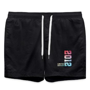 14th Birthday Limited Edition 2012 Vintage 2012 - Swim Trunks - black - Front - AI Model Male 185 light (185cm)