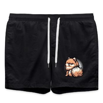 Pomeranian Pomeranian Pomeranian Spitz Dog Miniature Spitz Holder - Swim Trunks - black - Front - AI Model Male 185 light (185cm)