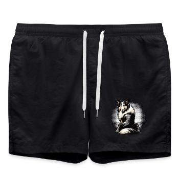 Propriétaire de Collie Collie Amant de Collie Collie Propriétaire - Short de bain - noir - Devant - AI Model Male 185 light (185cm)