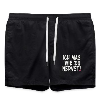 Ich mag, wie du nervst - Badeshorts - Schwarz - Vorne - AI Model Male 185 light (185cm)