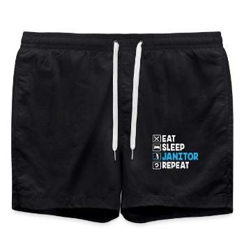 Gardien - Short de bain - noir - Devant - AI Model Male 185 light (185cm)