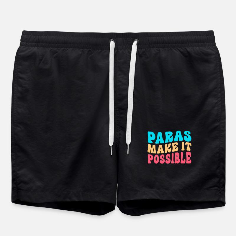 Paraprofessional Paraeducator Teacher Assistant - Swim Trunks - black