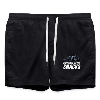 Only Wake Me For Snacks Chien Labrador Noir - Short de bain - noir - Devant - AI Model Male 185 light (185cm)
