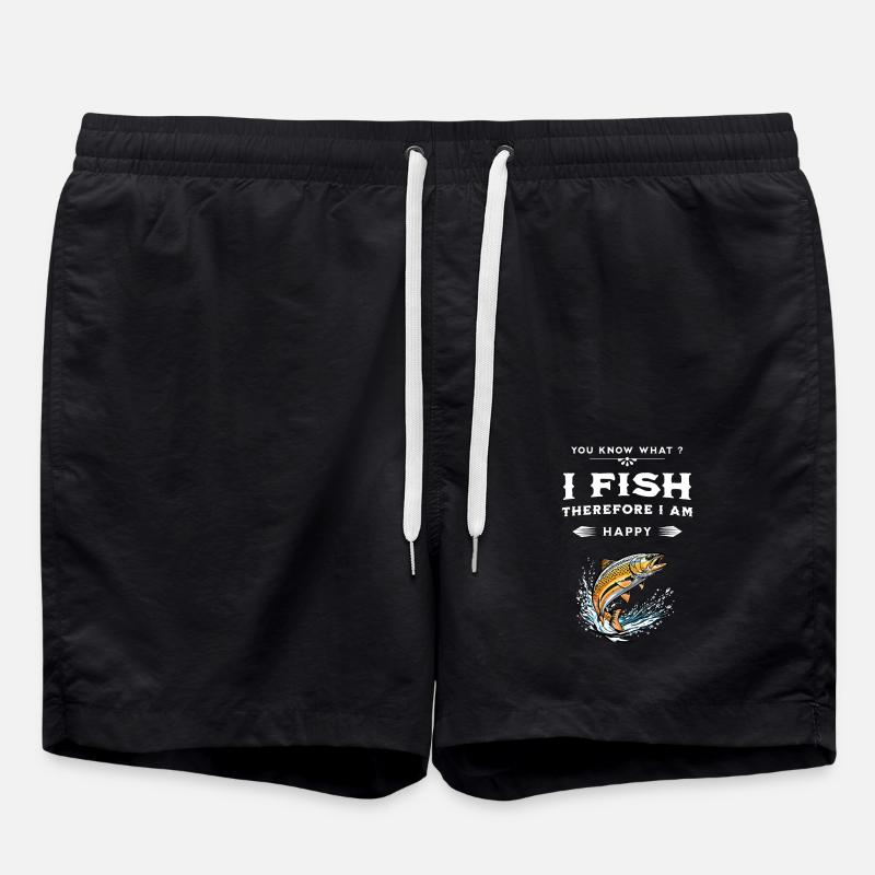 Fishing humor - Swim Trunks - black