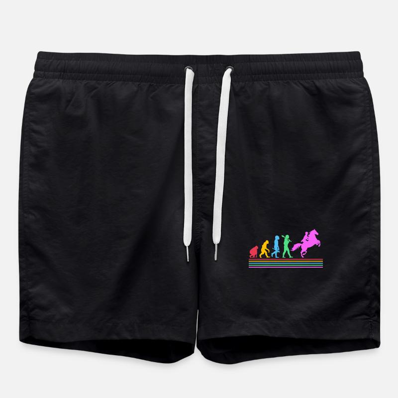 Horse Racing Evolution - Swim Trunks - black
