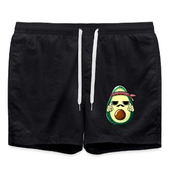 Avocat hippie avec barbe - Short de bain - noir - Devant - AI Model Male 185 light (185cm)