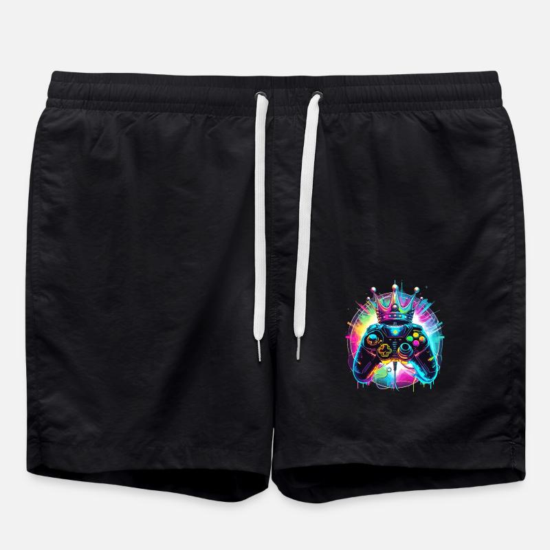 Gaming controller with crown - Swim Trunks - black