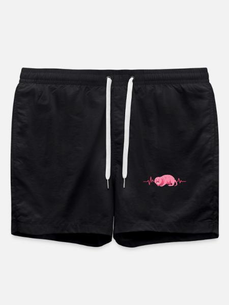 Nacktmull - Badeshorts - Schwarz