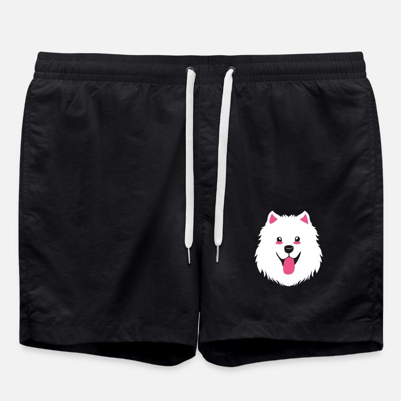 Samoyed Dog Samoyed - Swim Trunks - black