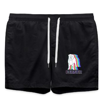 Bernese Mountain Dog - Swim Trunks - black - Front - AI Model Male 185 light (185cm)
