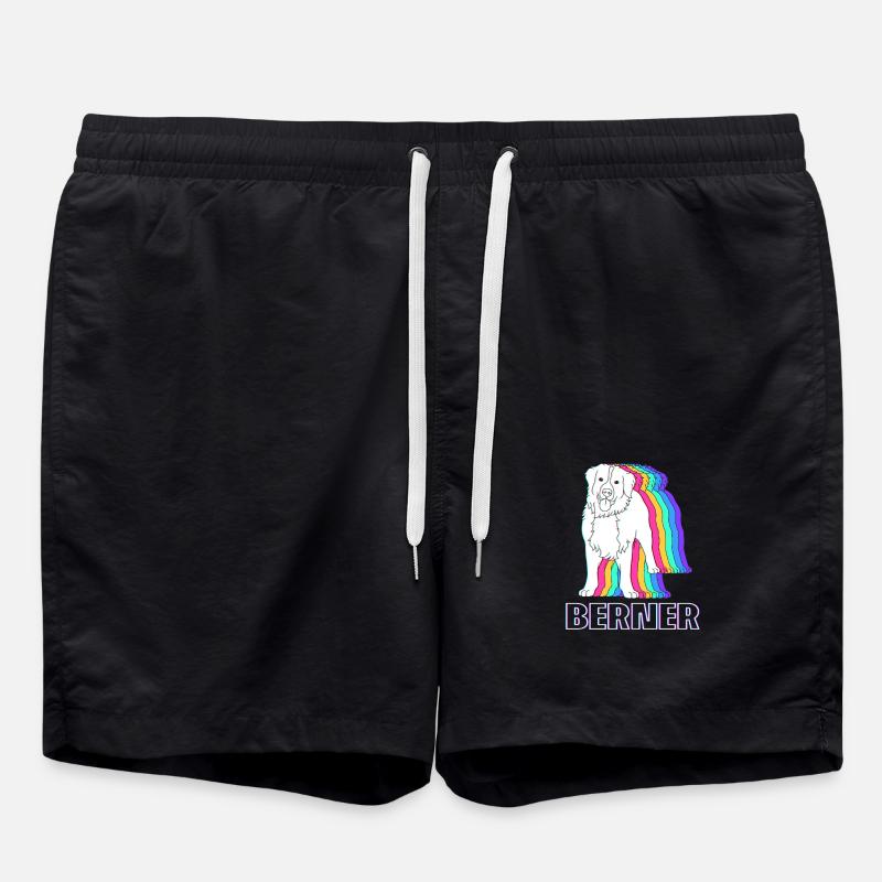Bernese Mountain Dog - Swim Trunks - black