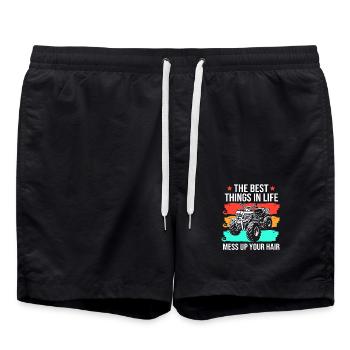 Quad - Badeshorts - Schwarz - Vorne - AI Model Male 185 light (185cm)