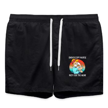 Gastroenterologie - Badeshorts - Schwarz - Vorne - AI Model Male 185 light (185cm)