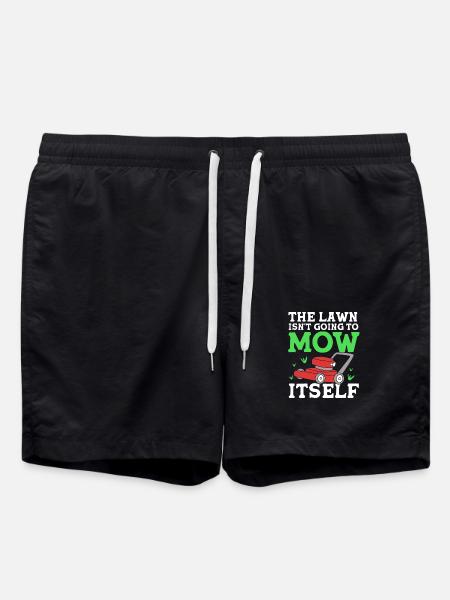 Lawn mower lawn (meadow) - Swim Trunks - black