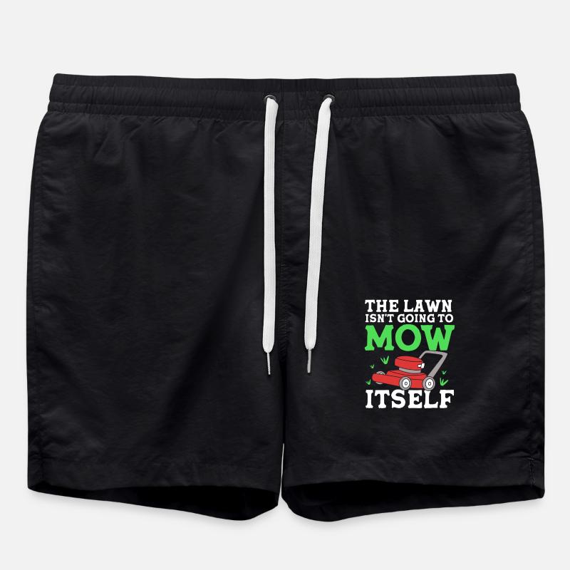 Rasenmäher Rasen (Wiese) - Badeshorts - Schwarz