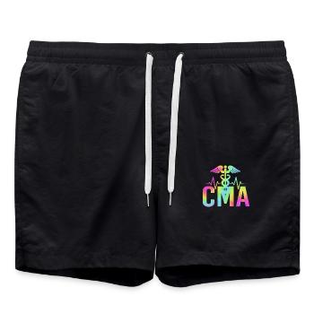 Medical Assistant MFA - Swim Trunks - black - Front - AI Model Male 185 light (185cm)