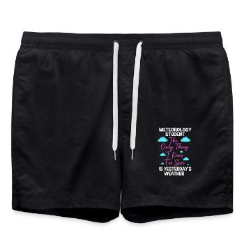 Meteorologist Weather Meteorology - Swim Trunks - black - Front - AI Model Male 185 light (185cm)
