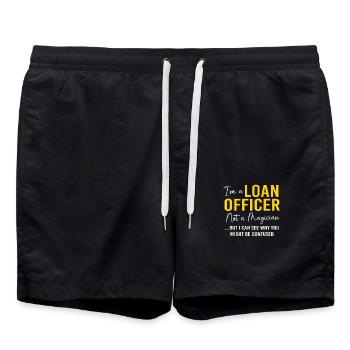 Schulden Hypothek Eigentumswohnung - Badeshorts - Schwarz - Vorne - AI Model Male 185 light (185cm)