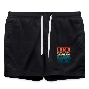 CNC Fitter Mechanical Mechanic - Swim Trunks - black - Front - AI Model Male 185 light (185cm)