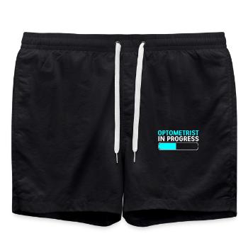 Optik Optiker Augenarzt - Badeshorts - Schwarz - Vorne - AI Model Male 185 light (185cm)