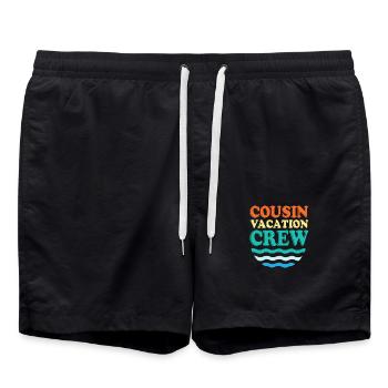 Cousin Crew - Badeshorts - Schwarz - Vorne - AI Model Male 185 light (185cm)