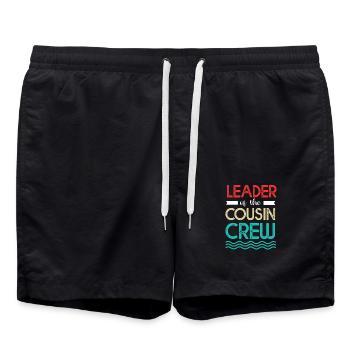 Cousin Crew - Badeshorts - Schwarz - Vorne - AI Model Male 185 light (185cm)