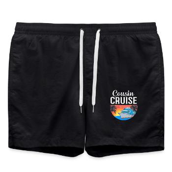 Cousins Cruise Cruise Ship - Swim Trunks - black - Front - AI Model Male 185 light (185cm)