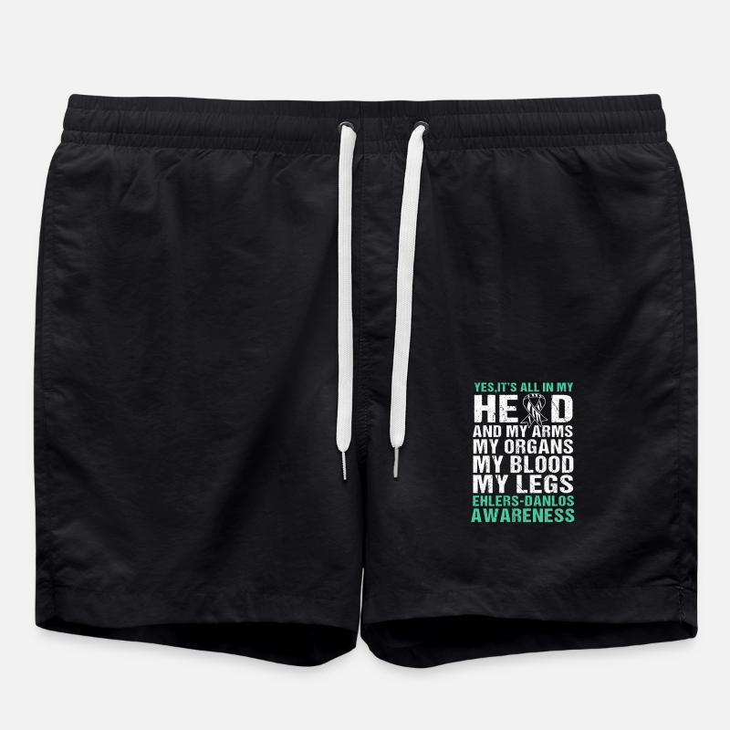 EDS Ehlers-Danlos-Syndrom HSD - Badeshorts - Schwarz