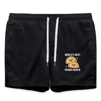 Pierogi Pologne Polonais - Short de bain - noir - Devant - AI Model Male 185 light (185cm)