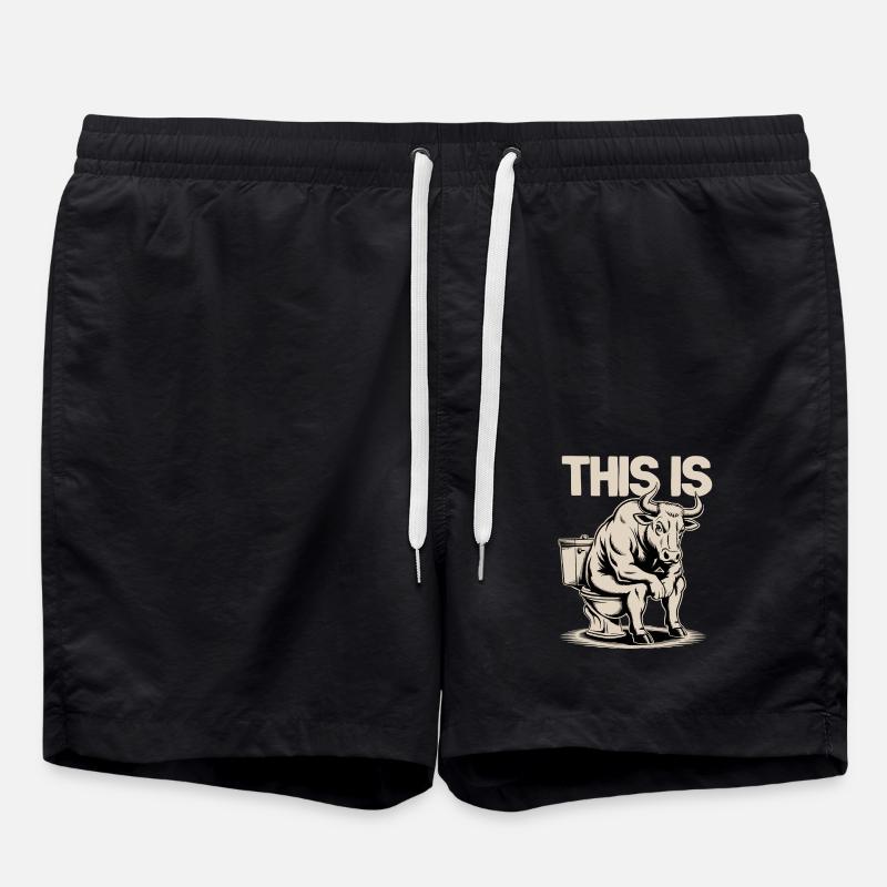 This Is Bullshit - Swim Trunks - black