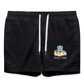 Künstliche Intelligenz GPT - Badeshorts - Schwarz - Vorne - AI Model Male 185 light (185cm)