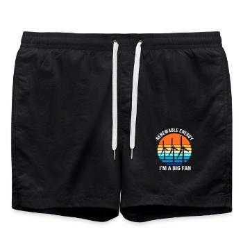 Solar Photovoltaik Solarzelle Erneuerbare Energien - Badeshorts - Schwarz - Vorne - AI Model Male 185 light (185cm)
